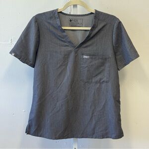 Figs Catarina One-Pocket Scrub Top™ Nurse Uniform Gray Medium